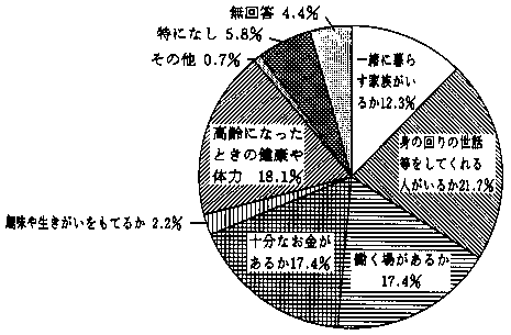 問17　不安や心配事について　の回答グラフ