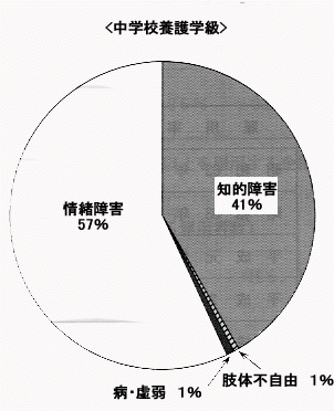 円グラフ：中学校養護学級