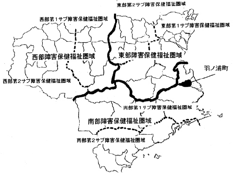 障害保健福祉圏域図