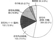 グラフ：介護・介助者の昼間の状況