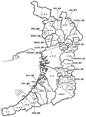 大阪府障害保健福祉圏域の地図