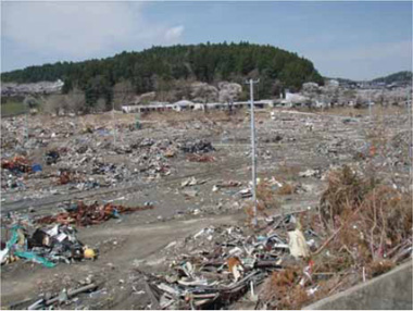 被災地写真（のぞみ福祉作業所付近）