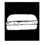 絵　白いハンバーガー