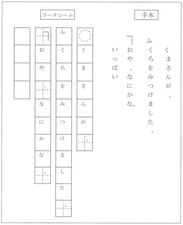 図３　視写用ワークシート