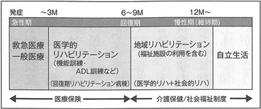 図２　脳卒中のリハビリテーション―回復期リハ病棟の設置―