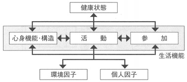 図１　ＩＣＦ（国際生活機能分類、ＷＨＯ）