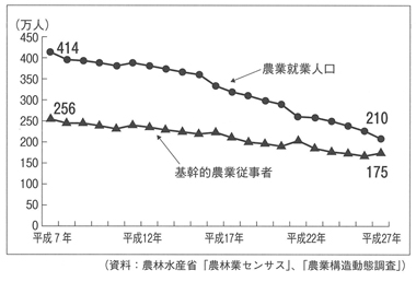 図１　農業労働力の推移