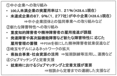 資料５　障害者雇用の課題（埼玉）
