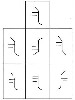 図１　マッチング課題で使用された形態の一例