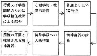 図１　特殊教育における典型的な診断順序