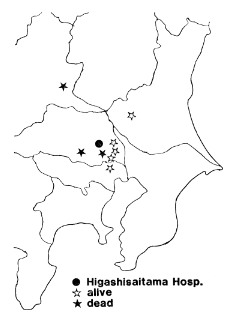 図１　東埼玉病院と患者の所在地
