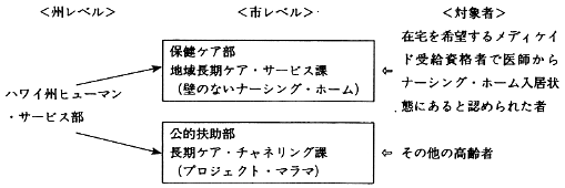 図１　ホノルル市でのケアマネジメントの実施プログラム