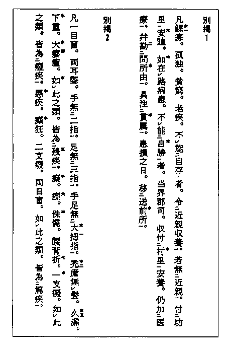 別掲１　および　別掲２　の漢文