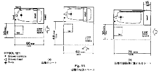 浴槽の有効スペースを表した図