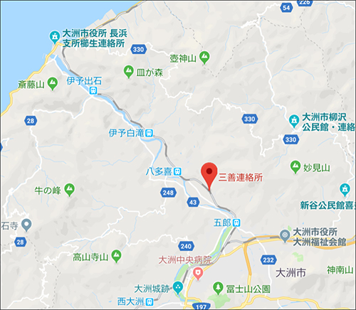 大洲市三善公民館地図