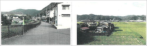 浸水後(平時)の地区の写真