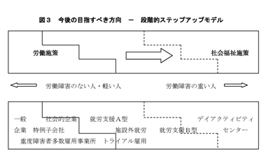 図3 今後の目指すべき方向－段階的ステップアップモデル