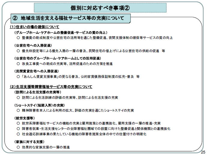 個別に対応すべき事項②