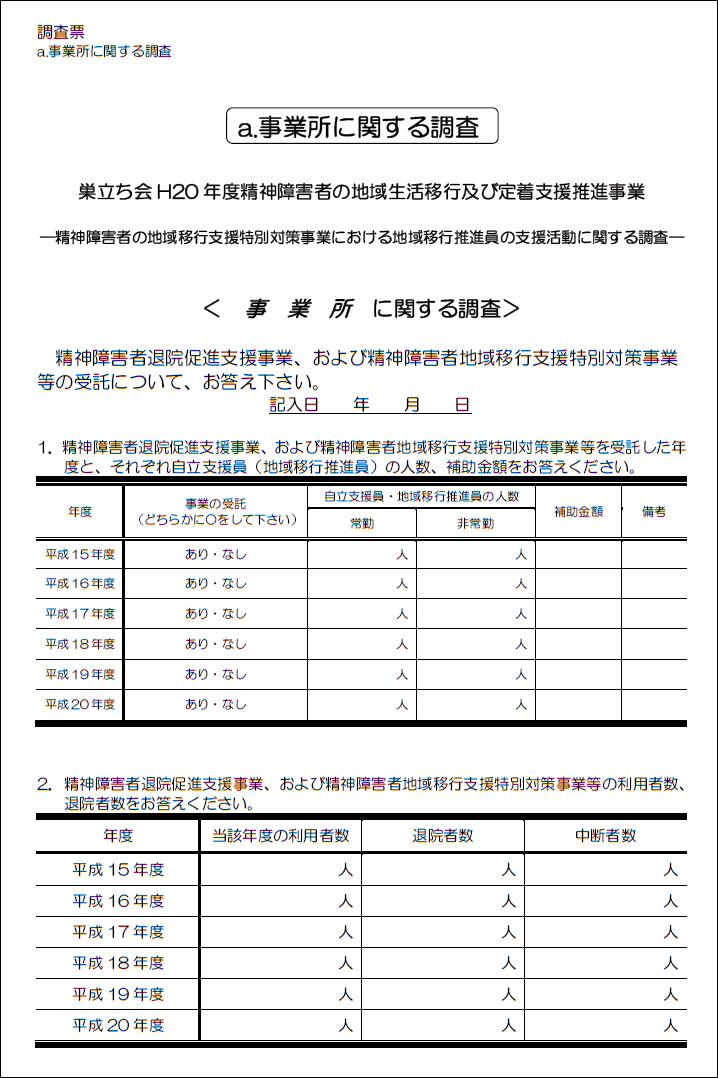 a.事業所に関する調査