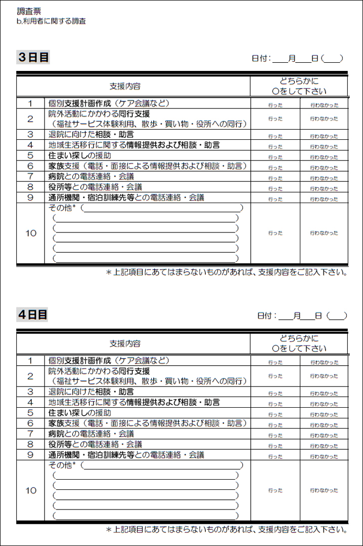 b.利用者に関する調査