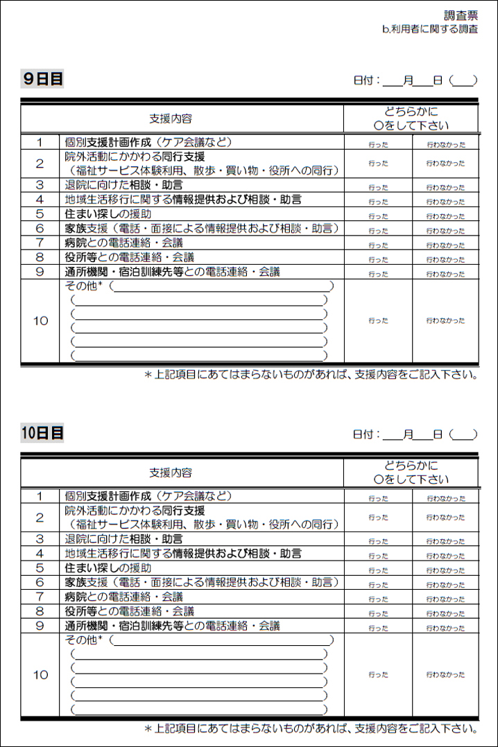 b.利用者に関する調査