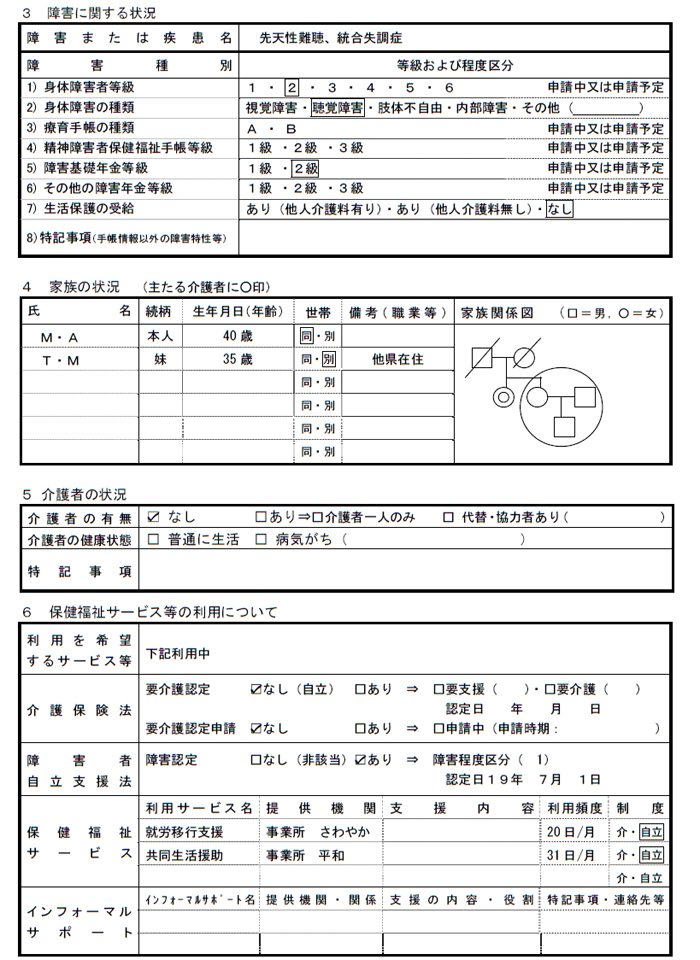 相談受付票