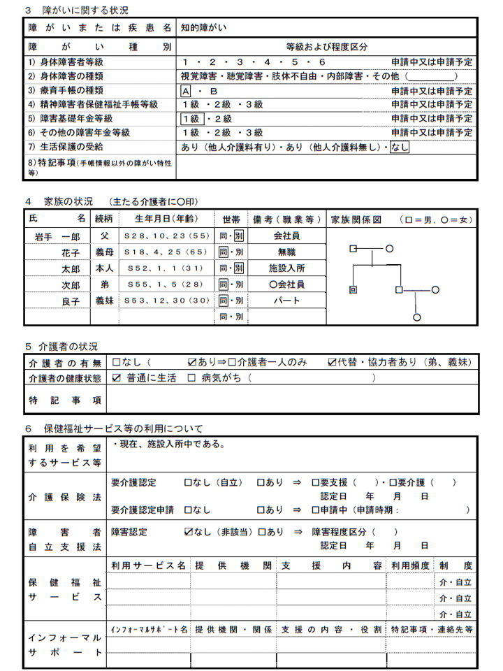 相談受付票