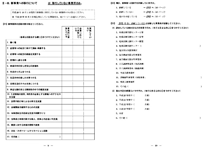 小規模作業所・小規模通所授産施設の移行実態調査調査票5