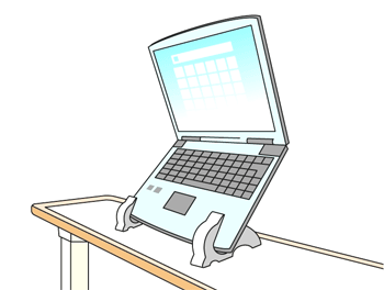 固定台：テーブル置き式のイラスト