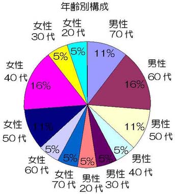 円グラフ　年齢別構成