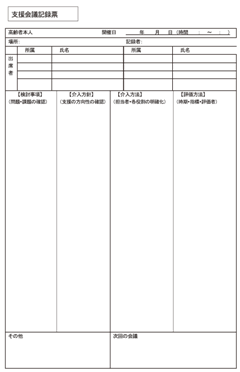 支援会議記録票