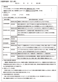 支援評価票（記入例）