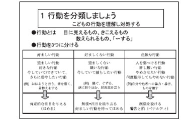 １.行動を分類しましょう