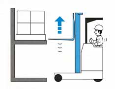 パレットを差込口に合わせているイラスト