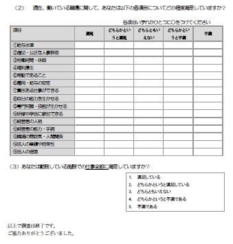 調査票(施設職員向け）