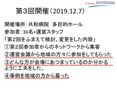 共和病院（大府市）の取り組み：スライド１４