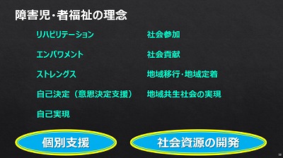 障害児・者福祉の理念の図