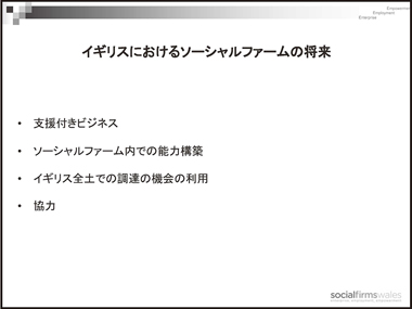 イギリスのソーシャルファームの現状と課題：スライド15