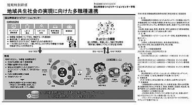 図　短期特別研修　地域共生社会の実現に向けた多職種連携