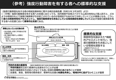 図1　強度行動障害を有する者への標準的な支援