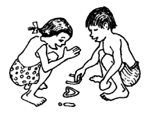 Children can practice writing outside in sand, mud, or clay.