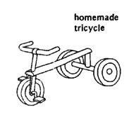 Homemade tricycle