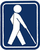 図2:盲人を表示する国際的標識