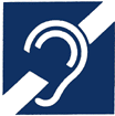 図3:世界ろう連盟が定めた、聴覚障害者を示す世界共通のシンボルマーク